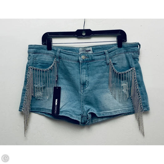 Shorts By Fashion Nova In Blue Denim, Size: 16