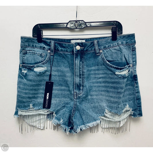Shorts By Fashion Nova In Blue Denim, Size: 16