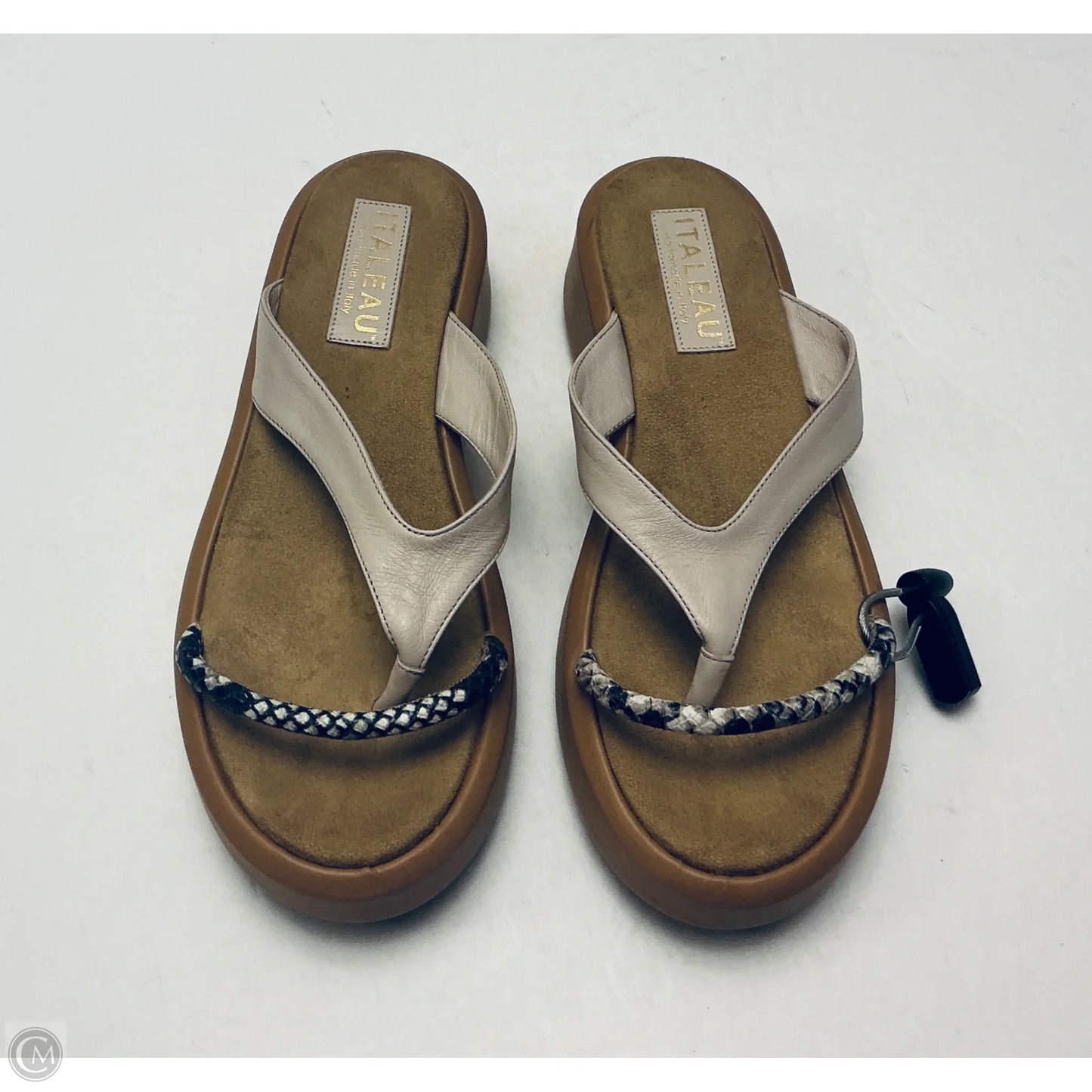 Sandals Heels Wedge By Cmc In Brown, Size: 9