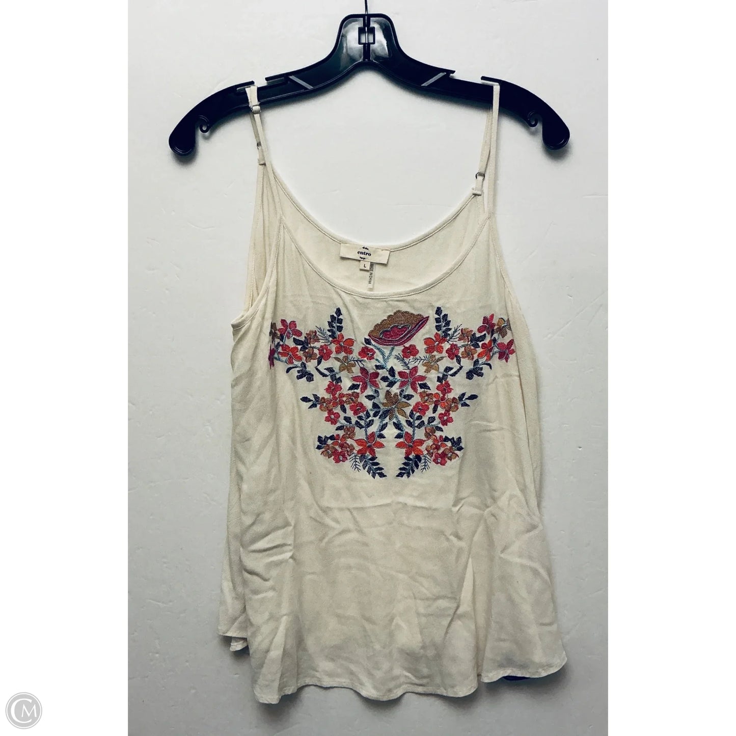 Top Sleeveless Basic By Entro In Tan, Size: L