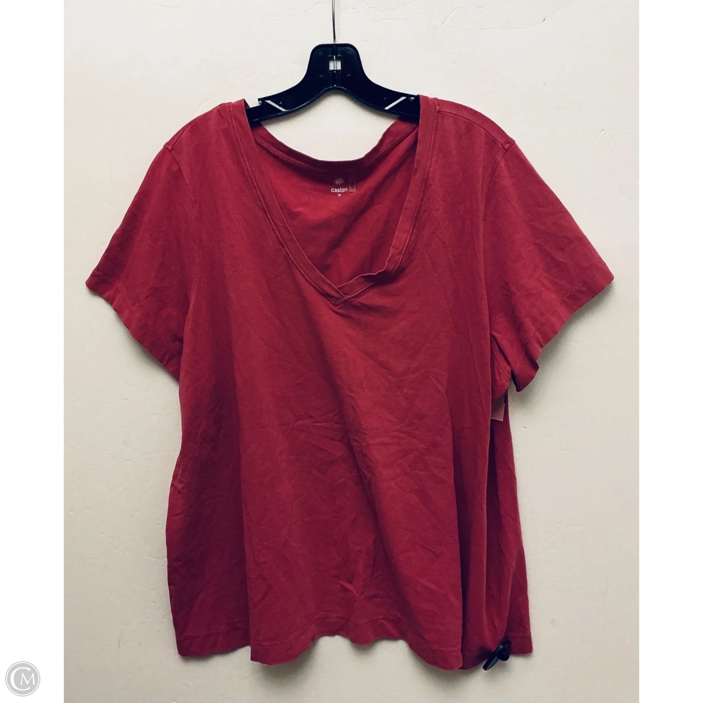 Top Short Sleeve Basic By Caslon In Pink, Size: 3x