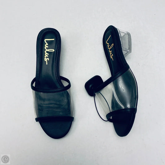 Sandals Heels Block By Lulus In Black, Size: 8
