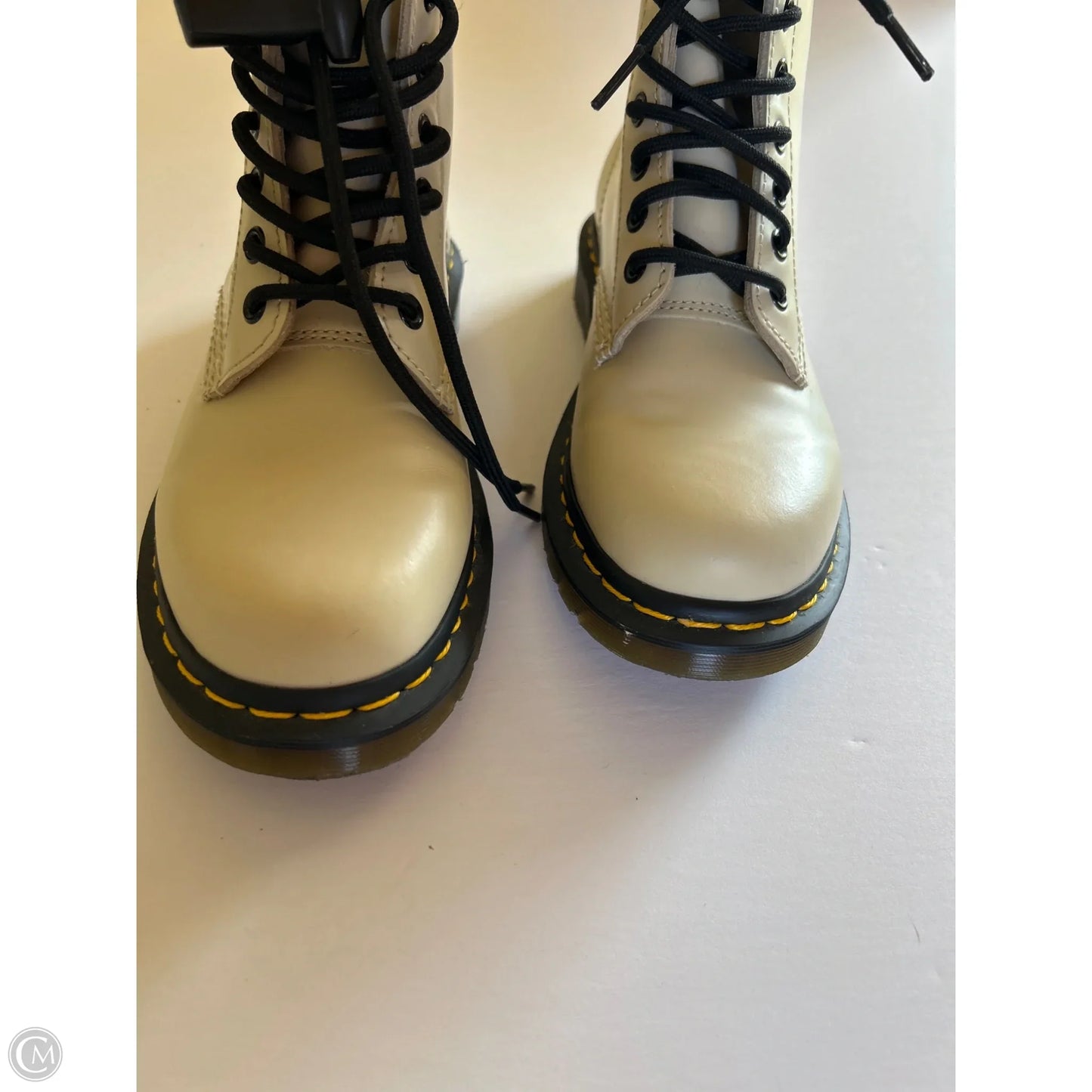 Boots Hiking By Dr Martens In Cream, Size: 6