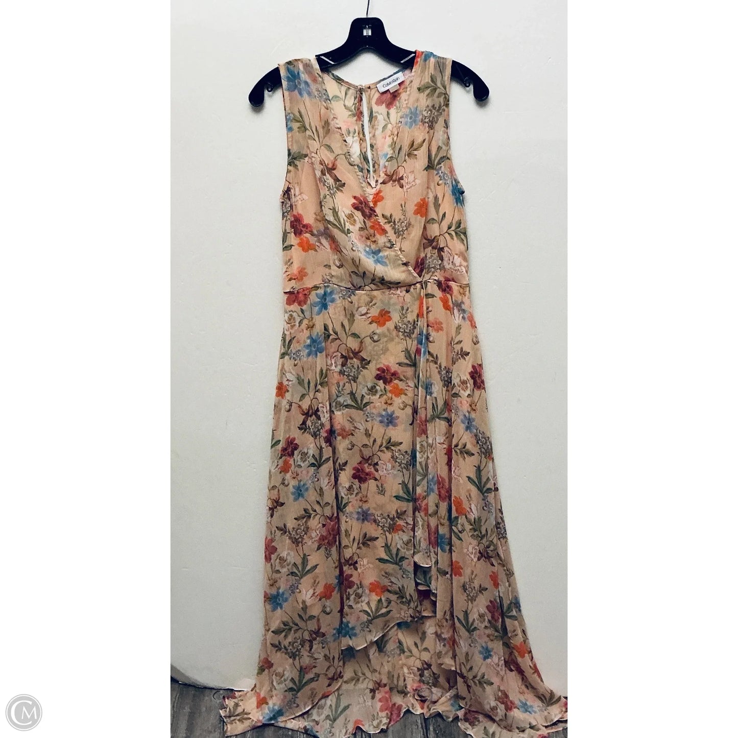 Dress Casual Maxi By Calvin Klein In Pink, Size: M