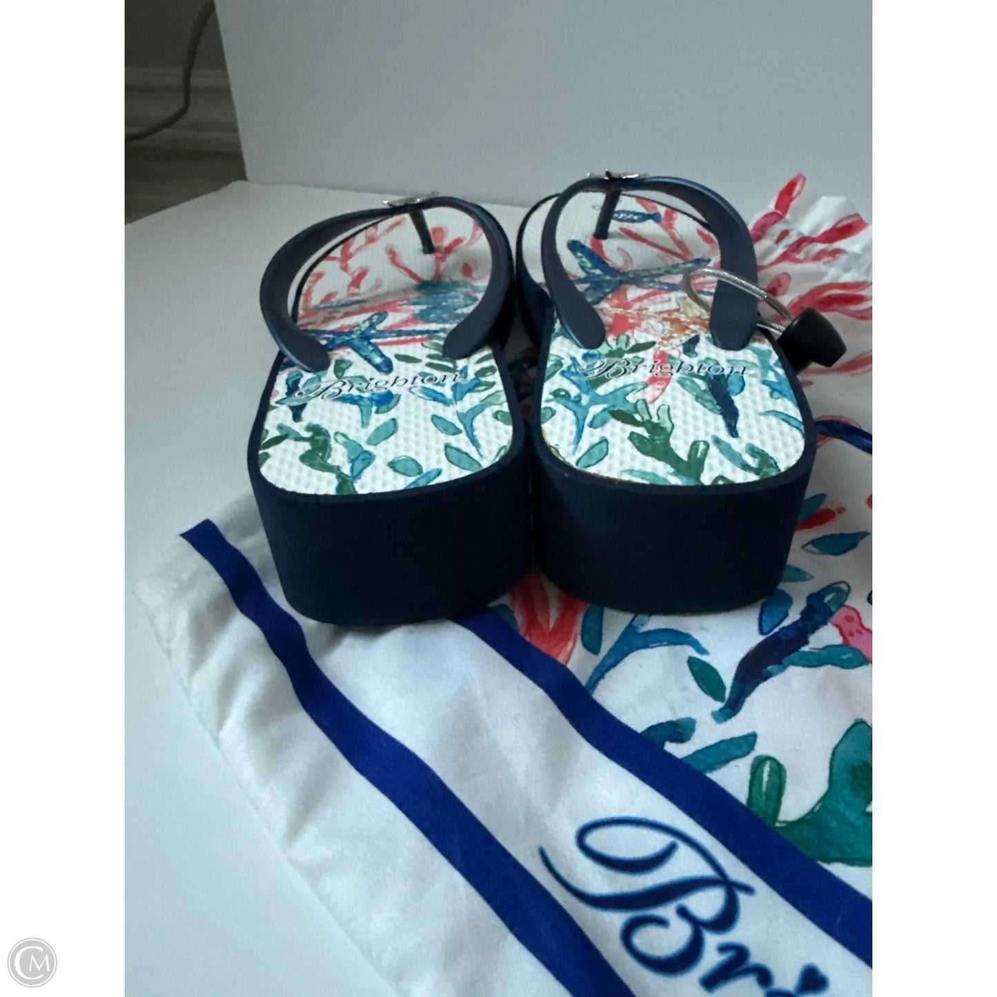 Sandals Flip Flops By Brighton In Blue, Size: 9