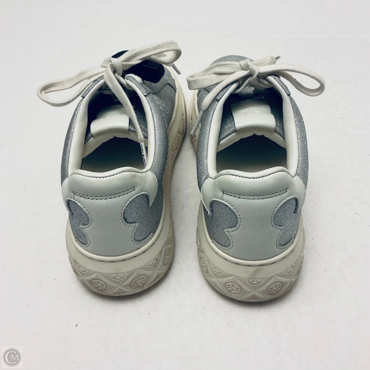 Shoes Designer By Tory Burch In Silver, Size: 7