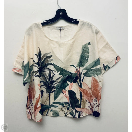 Top Short Sleeve By Clothes Mentor In Cream, Size: S