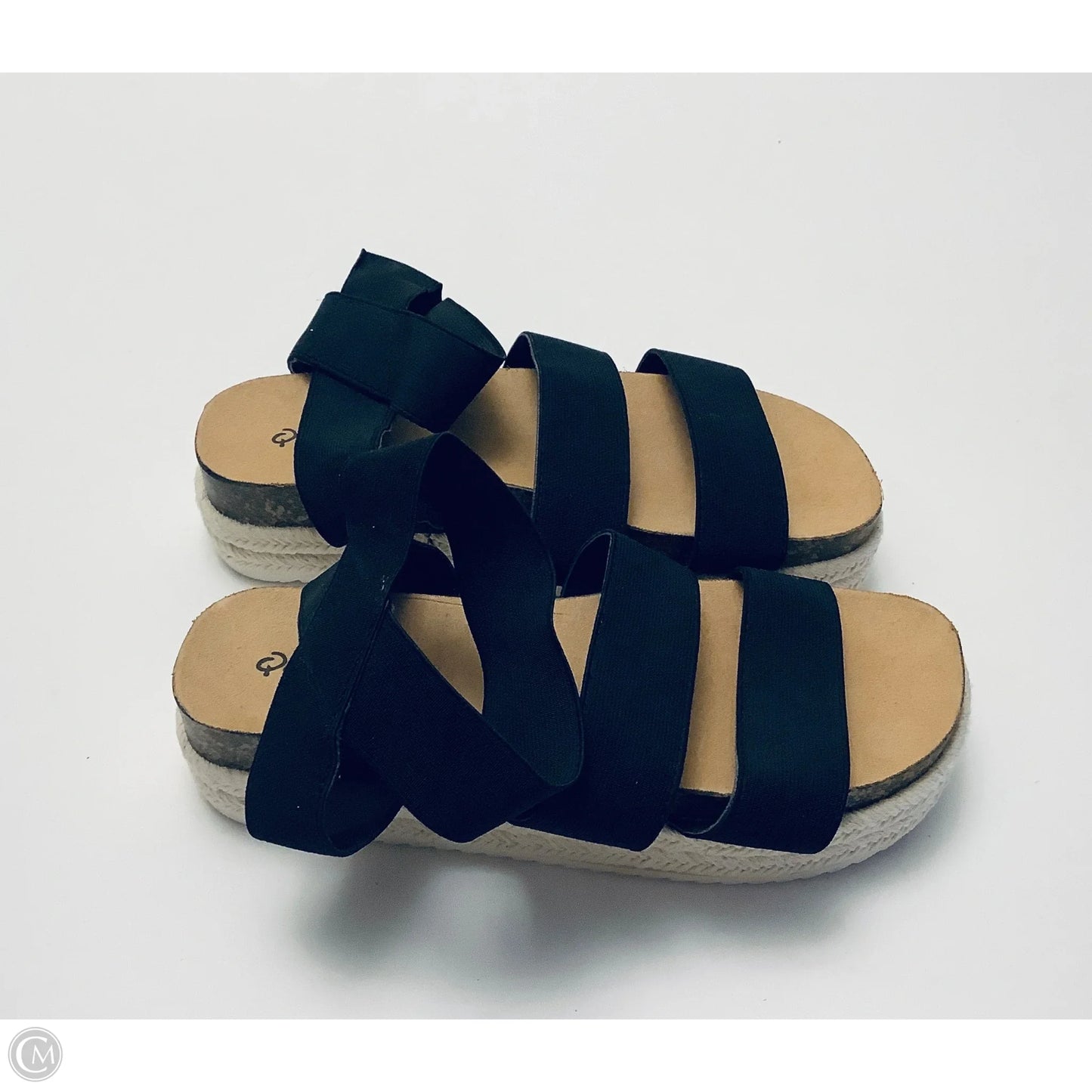 Sandals Heels Platform By Qupid In Black, Size: 6