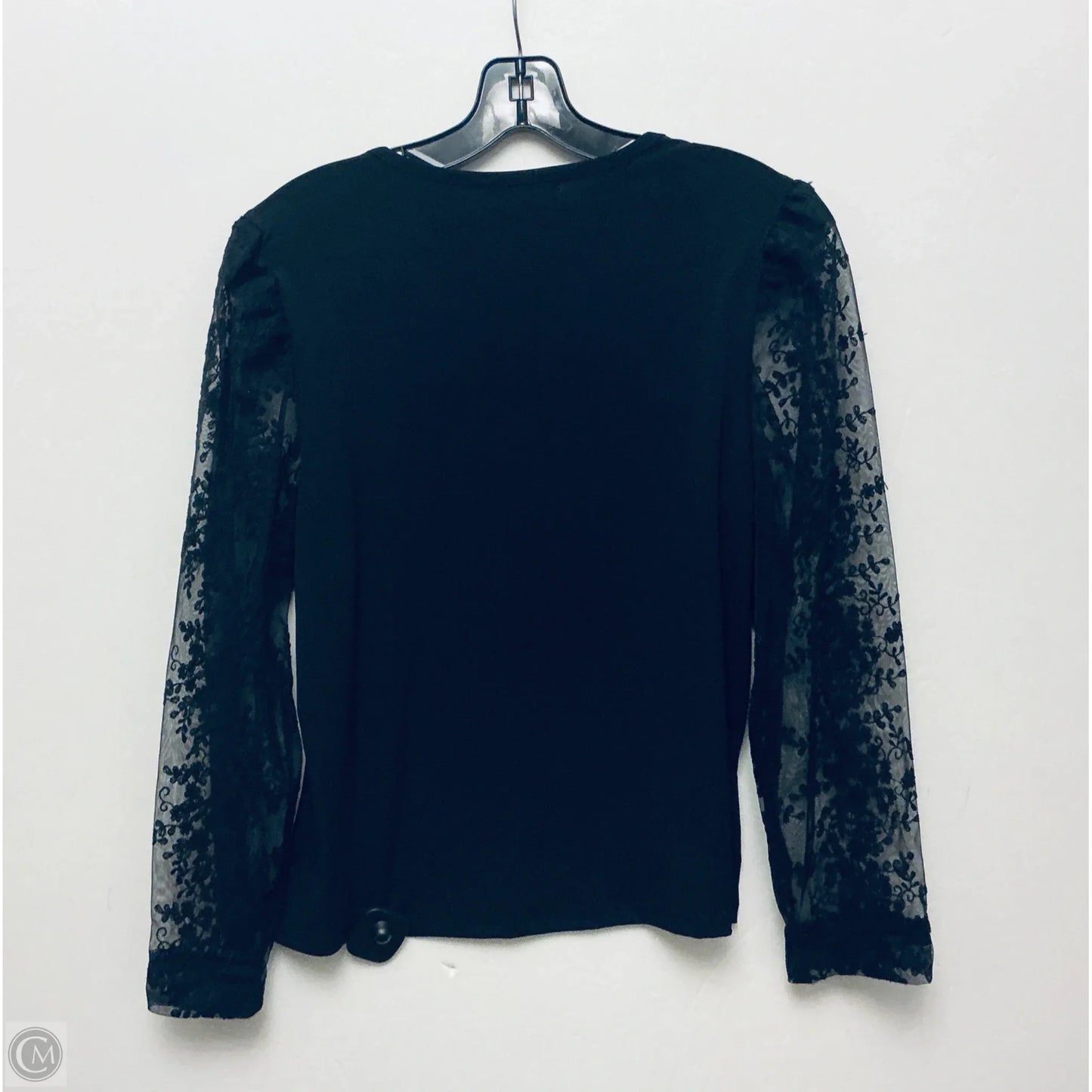 Top Long Sleeve Basic By Design History In Black, Size: L