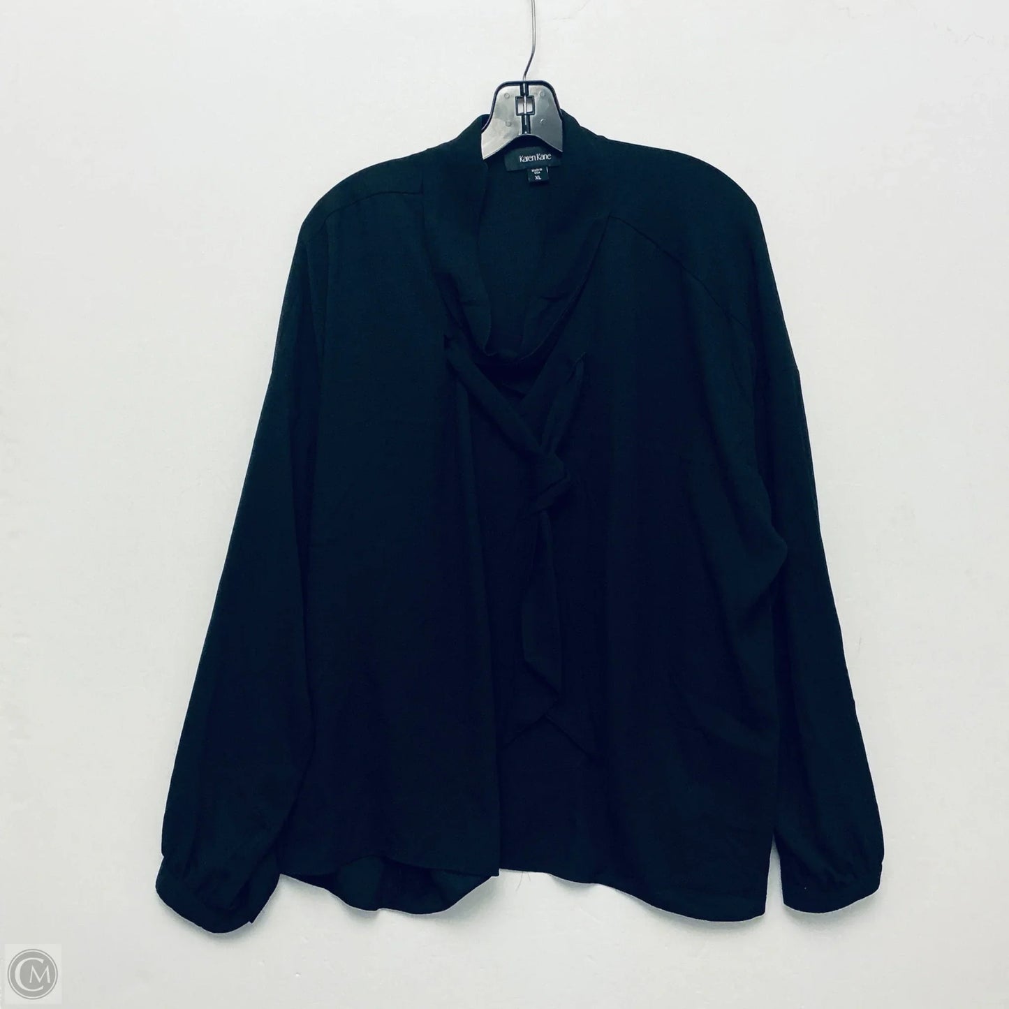 Top Long Sleeve Basic By Karen Kane In Black, Size: Xl