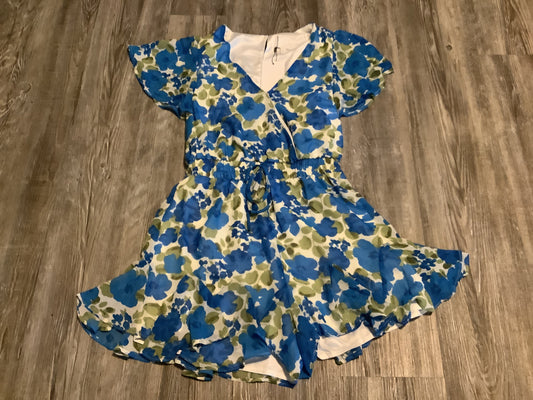 Romper By Sugar Lips In Blue & White, Size: Xs