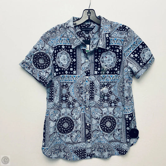Top Short Sleeve By Tommy Hilfiger In Blue, Size: L