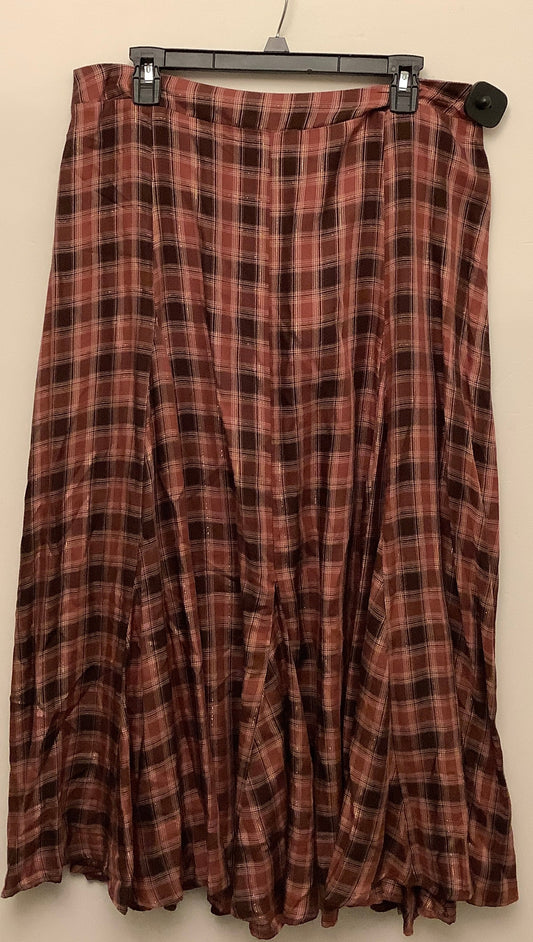 Skirt Maxi By Cato In Plaid Pattern, Size: L