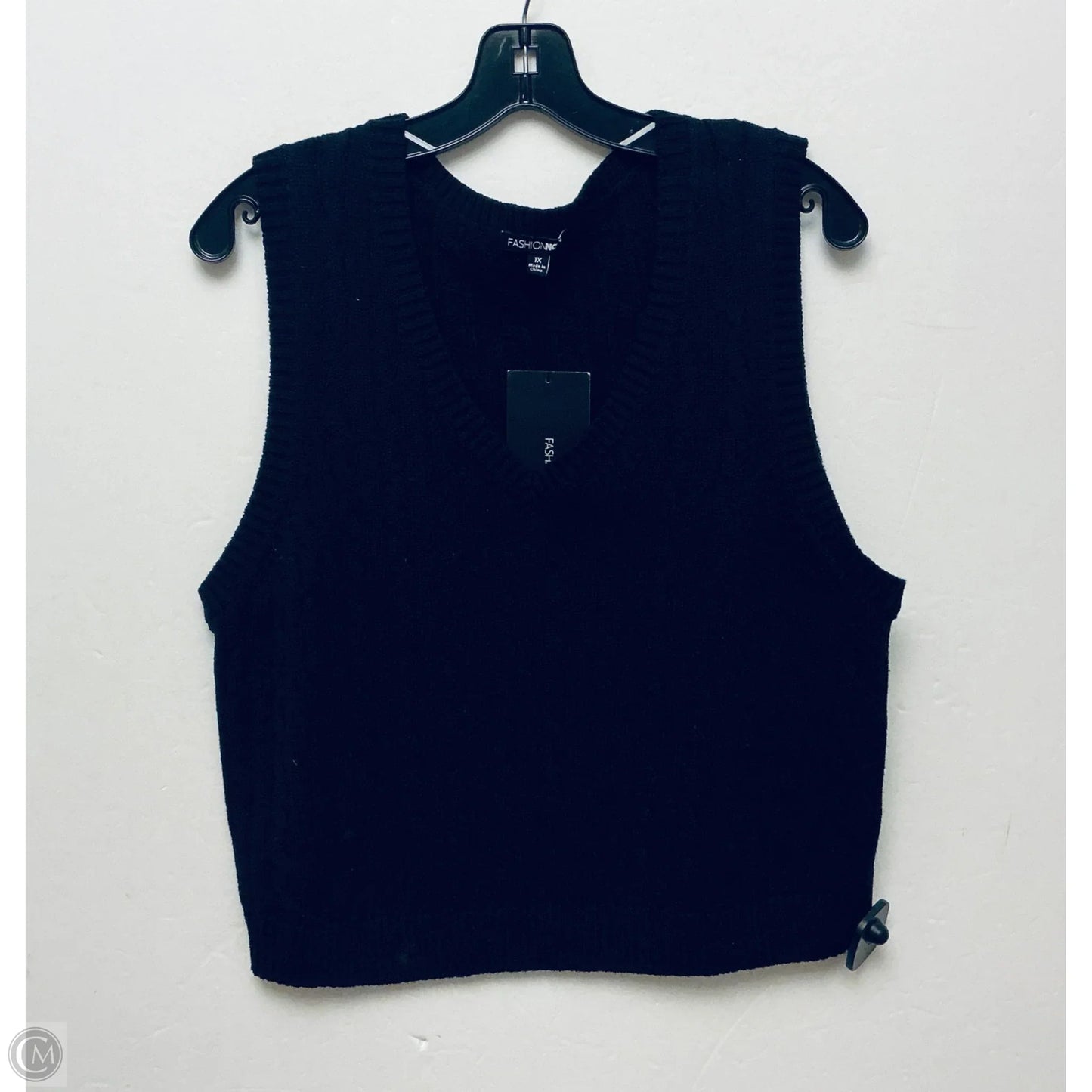 Vest Sweater By Fashion Nova In Black, Size: 1x