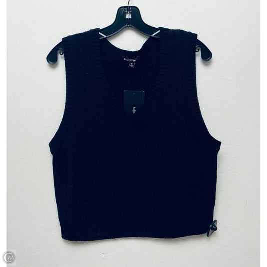 Vest Sweater By Fashion Nova In Black, Size: 1x
