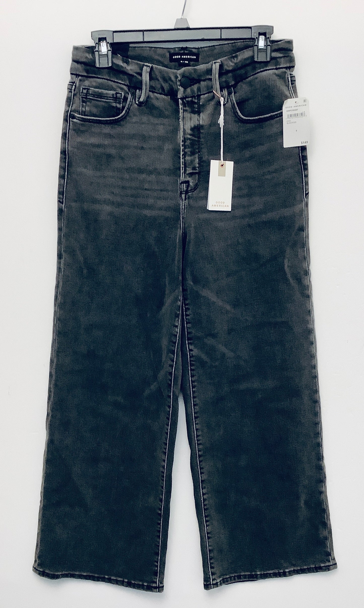 Jeans Wide Leg By Good American In Black, Size: 6