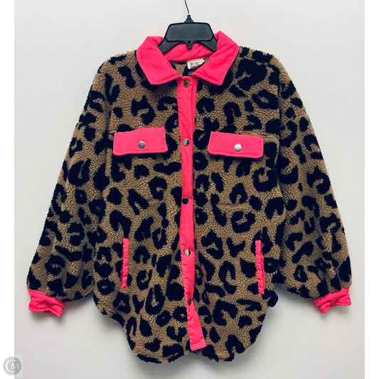 Jacket Fleece By Bibi In Animal Print, Size: M