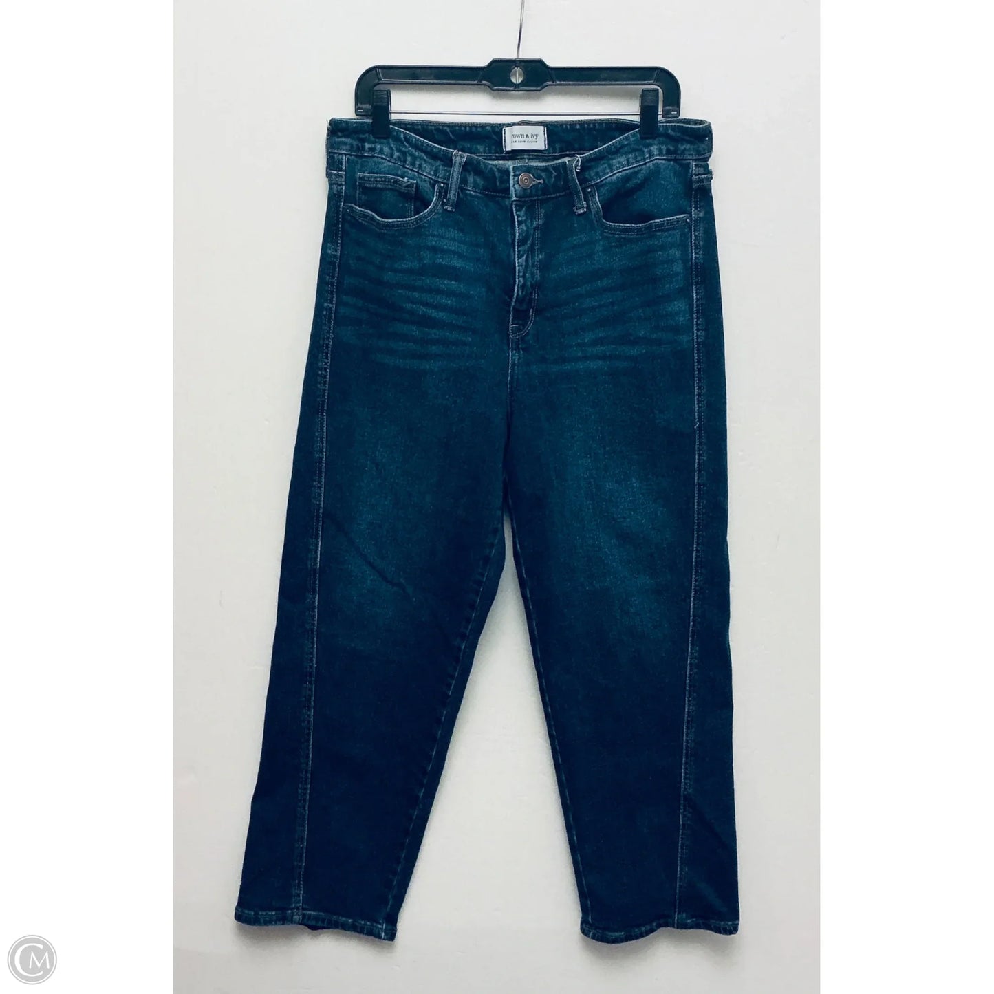 Jeans Straight By Crown And Ivy In Blue Denim, Size: 12