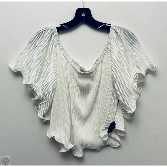 Top Short Sleeve By Evolution In White, Size: S