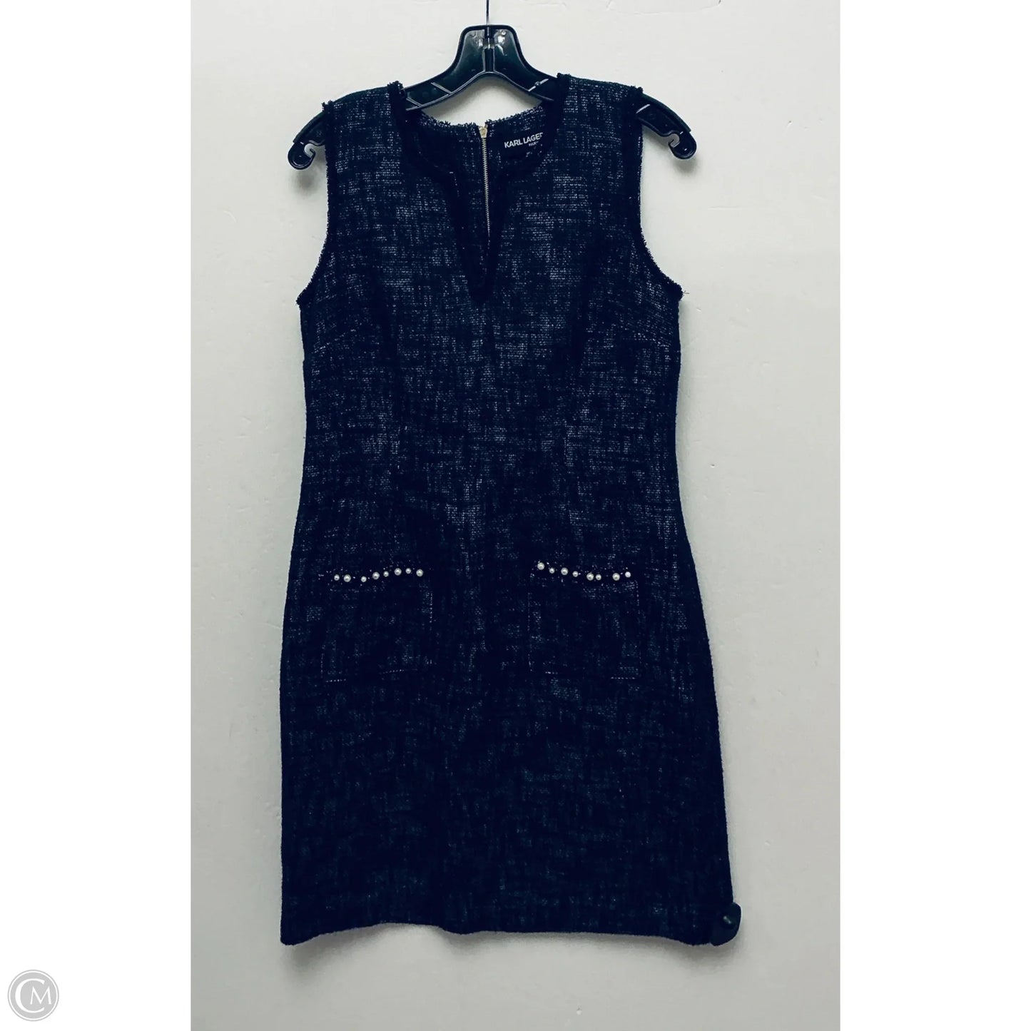 Dress Designer By Karl Lagerfeld In Black, Size: L