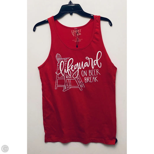 Top Sleeveless By Clothes Mentor In Red, Size: S