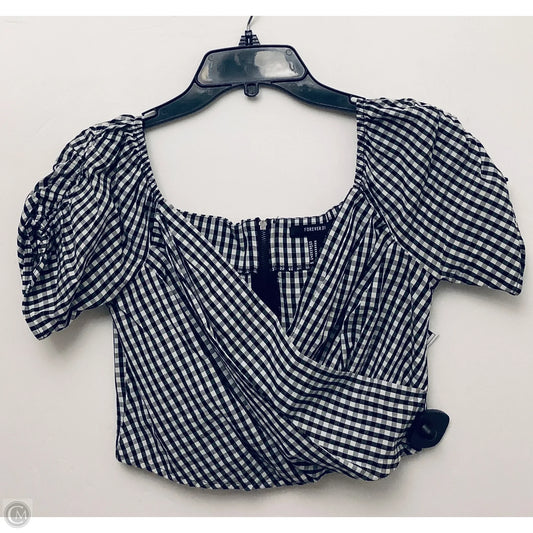 Top Short Sleeve By Forever 21 In Striped Pattern, Size: M