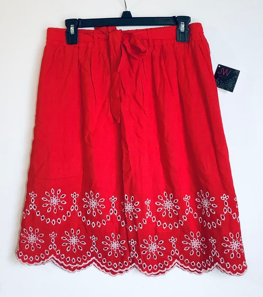 Skirt Midi By Jw In Red, Size: L