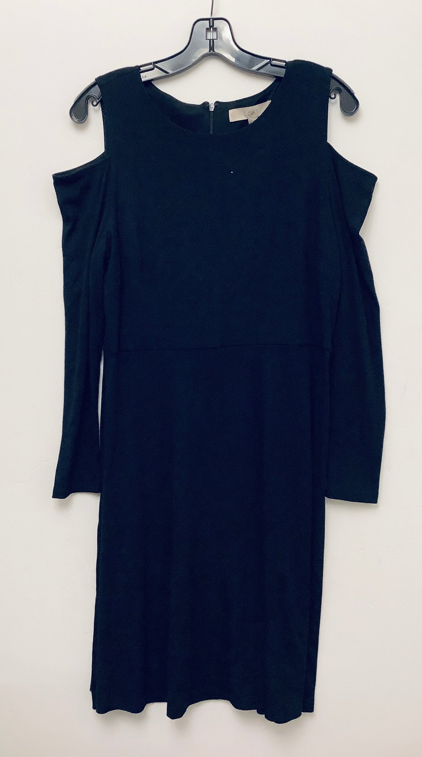 Dress Casual Midi By Loft In Black, Size: 8