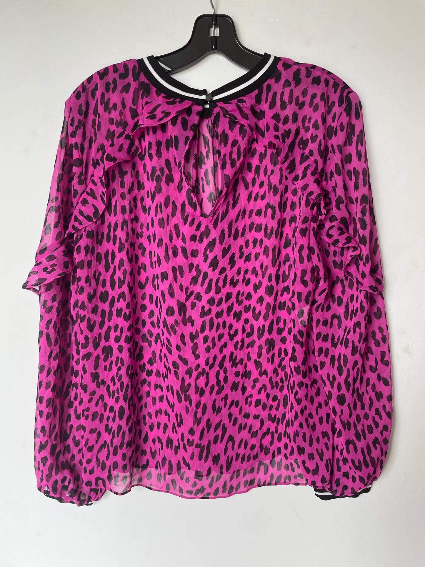 Animal Print Top Long Sleeve Rachel Roy, Size Xl