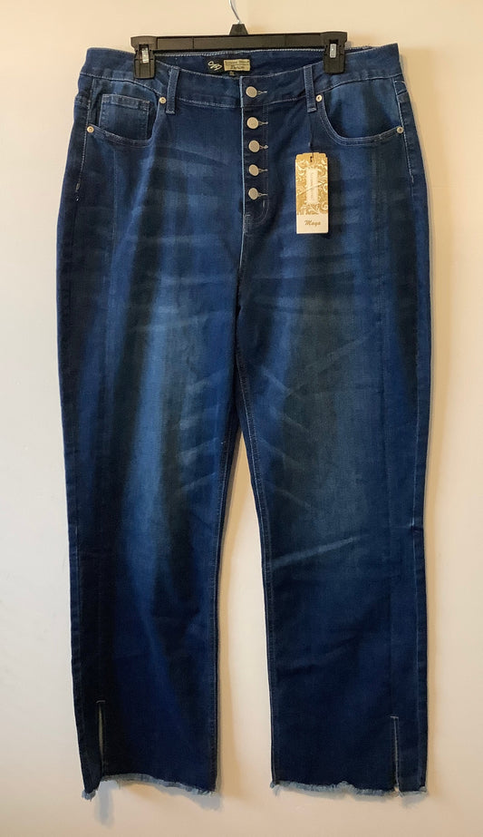 Jeans Flared By Suzanne Betro In Blue, Size: 16