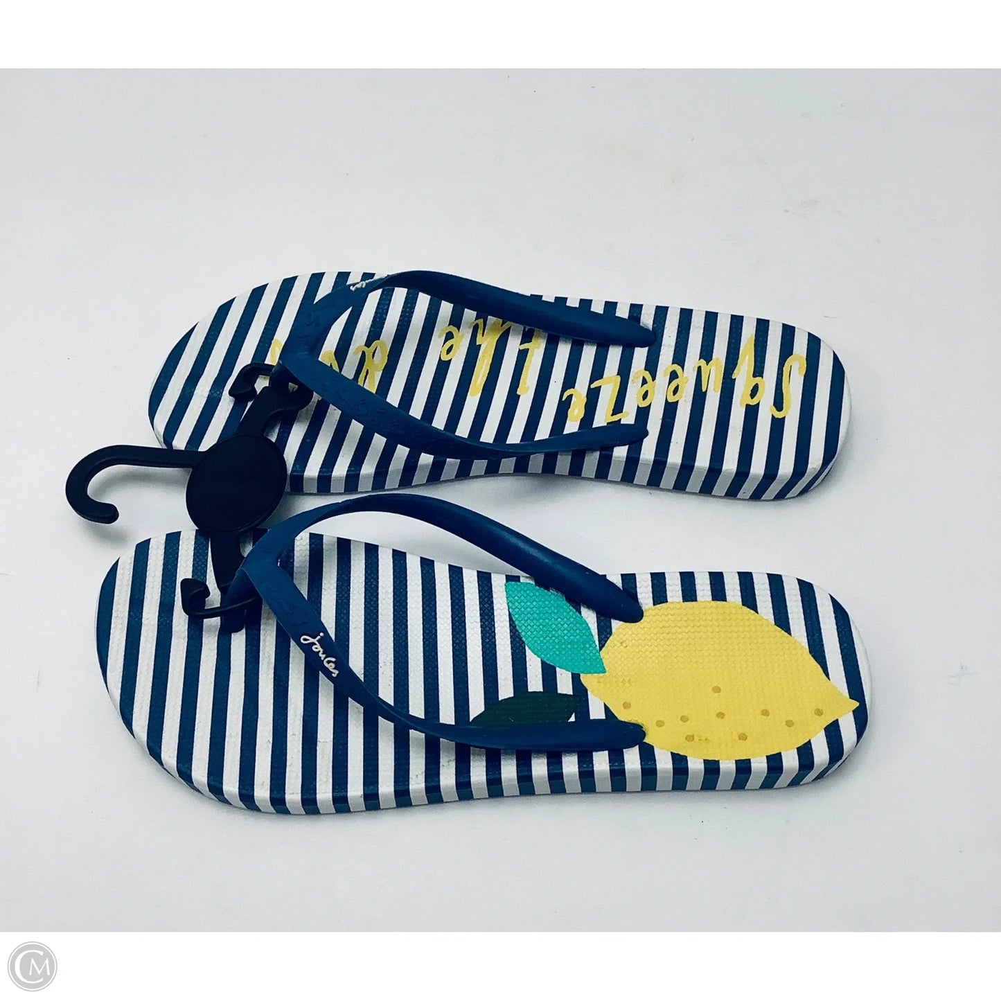 Sandals Flip Flops By Joules In Striped Pattern, Size: 8