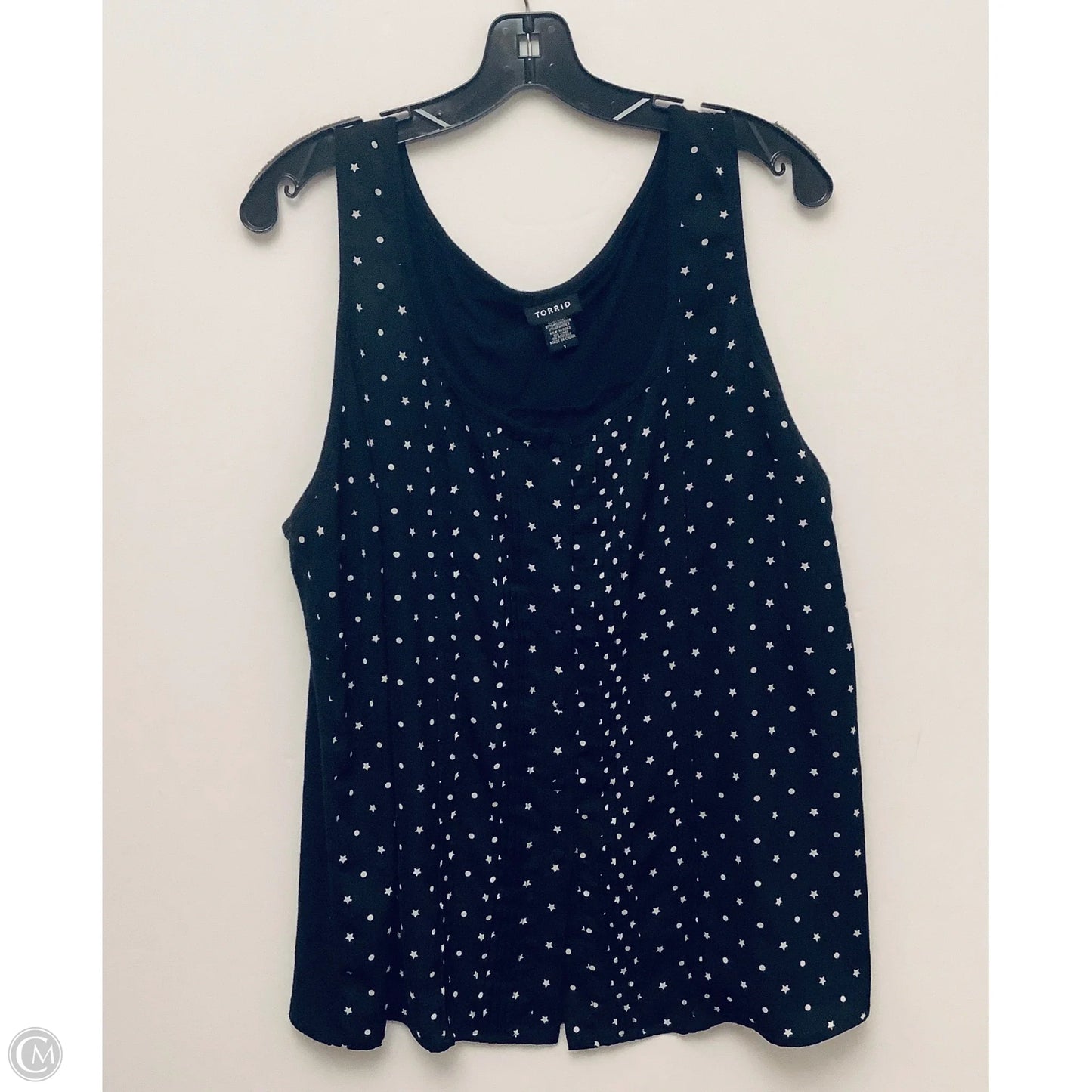 Top Sleeveless By Torrid In Black & White, Size: 1x