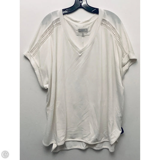 Top Short Sleeve By Cupio In White, Size: 3x