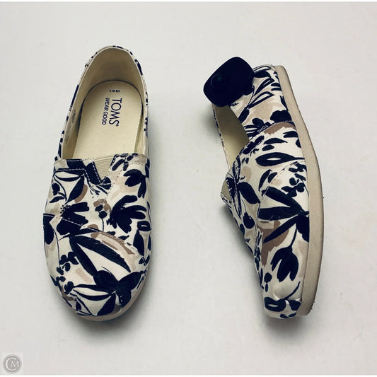 Shoes Flats By Toms In Black & White, Size: 7