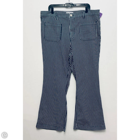 Jeans Flared By Forever 21 In Striped Pattern, Size: 18