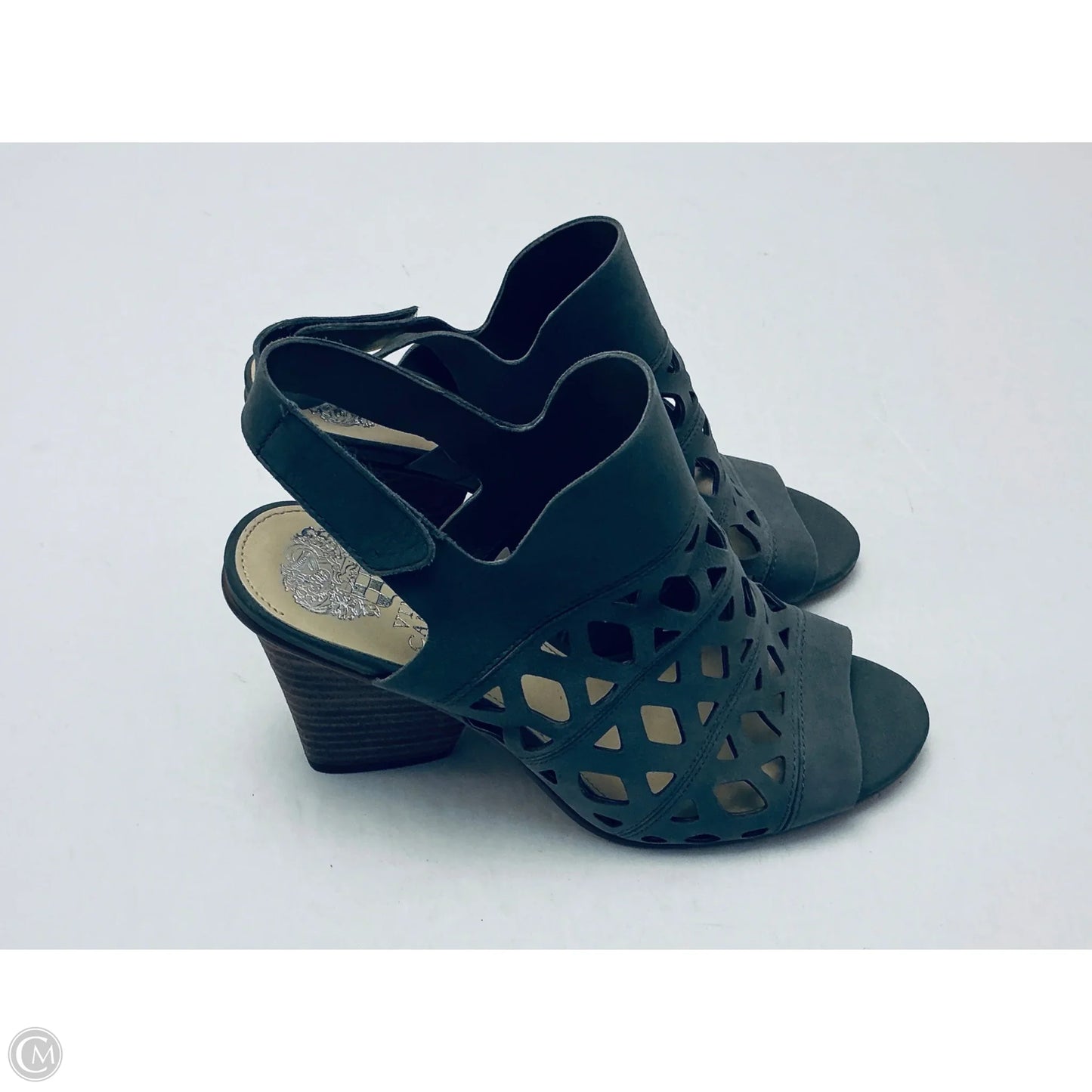 Sandals Heels Block By Vince Camuto In Grey, Size: 7.5