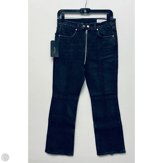 Jeans Straight By Rag And Bone In Grey Denim, Size: 4