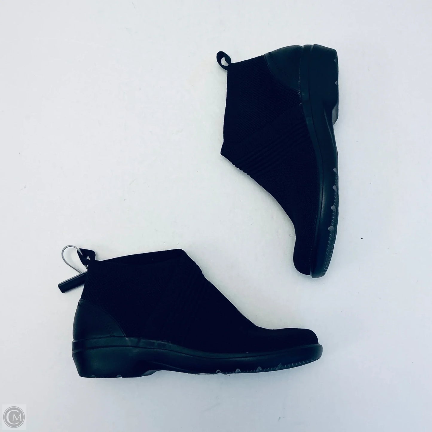 Boots Ankle Flats By Clarks In Black, Size: 9