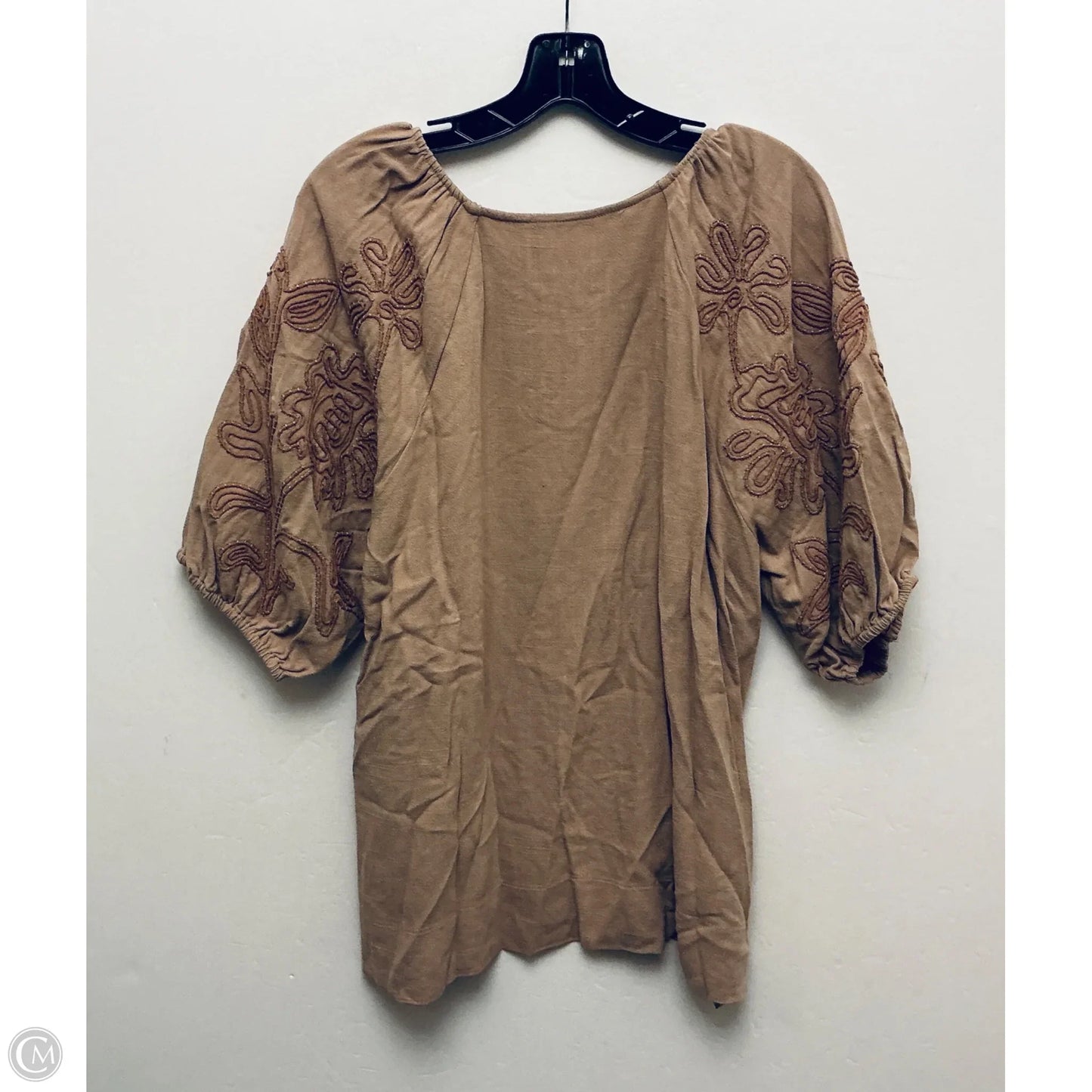 Top Short Sleeve By Umgee In Tan, Size: M