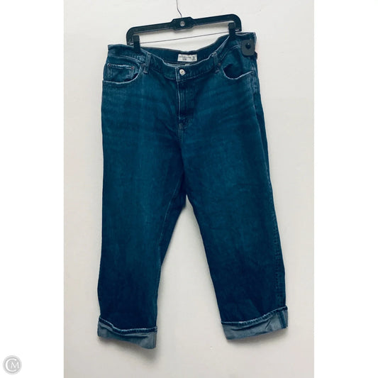 Jeans Straight By Abercrombie And Fitch In Blue, Size: 14