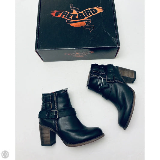 Boots Ankle Heels By Freebird In Black, Size: 9
