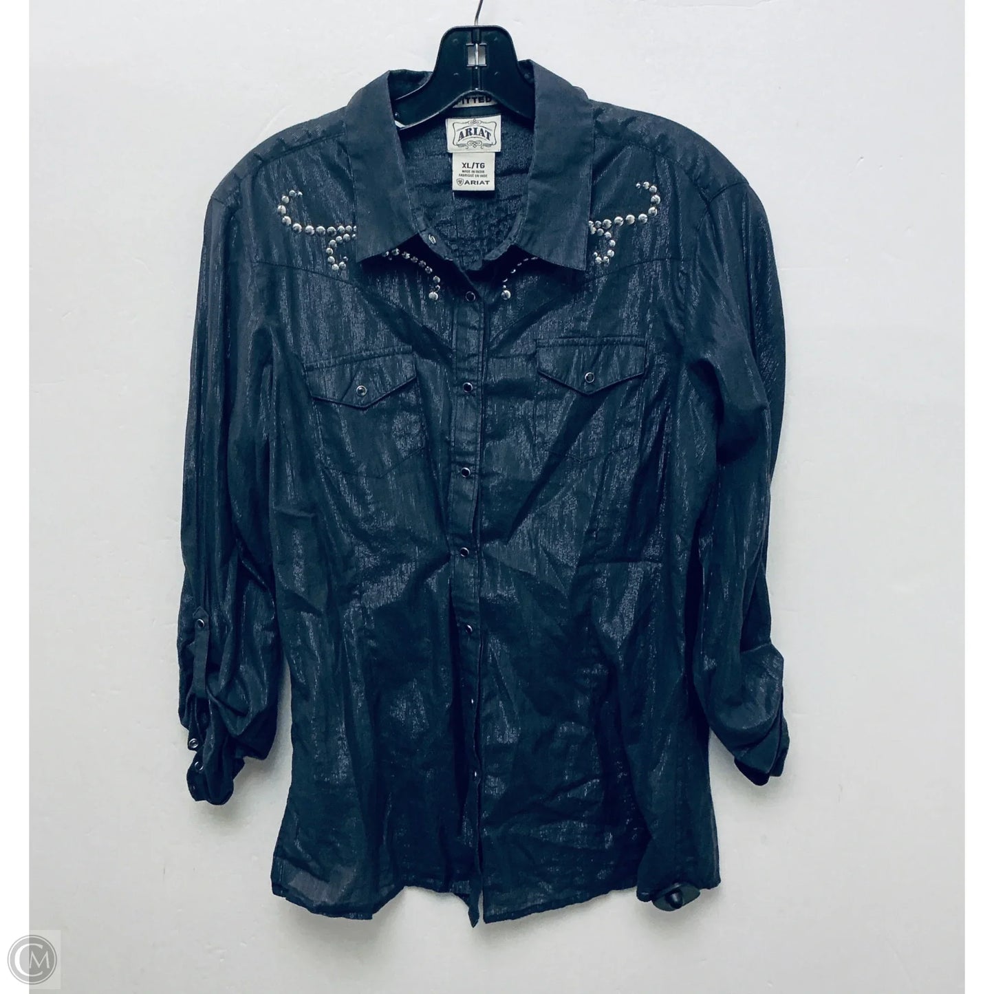 Top Long Sleeve By Ariat In Blue, Size: Xl