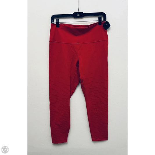 Athletic Leggings By Lululemon In Red, Size: 12