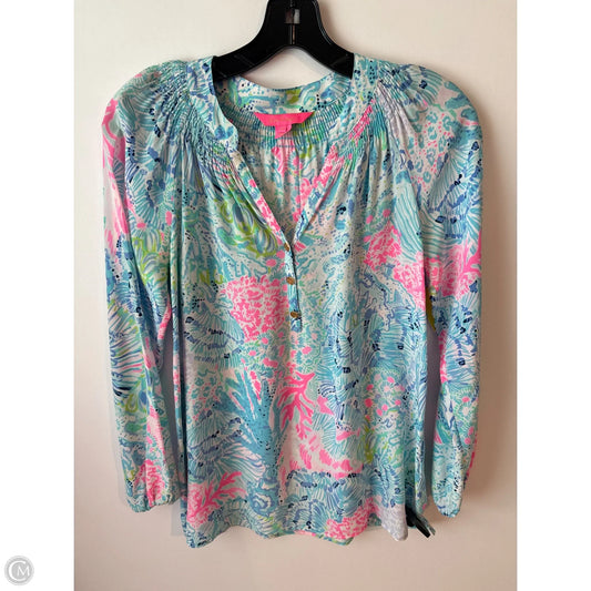 Top Long Sleeve Designer By Lilly Pulitzer In Multi-colored, Size: Xs