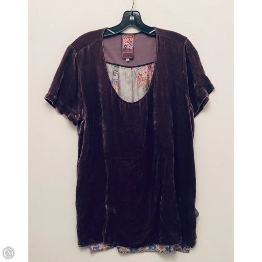 Top Short Sleeve By Johnny Was In Purple, Size: M