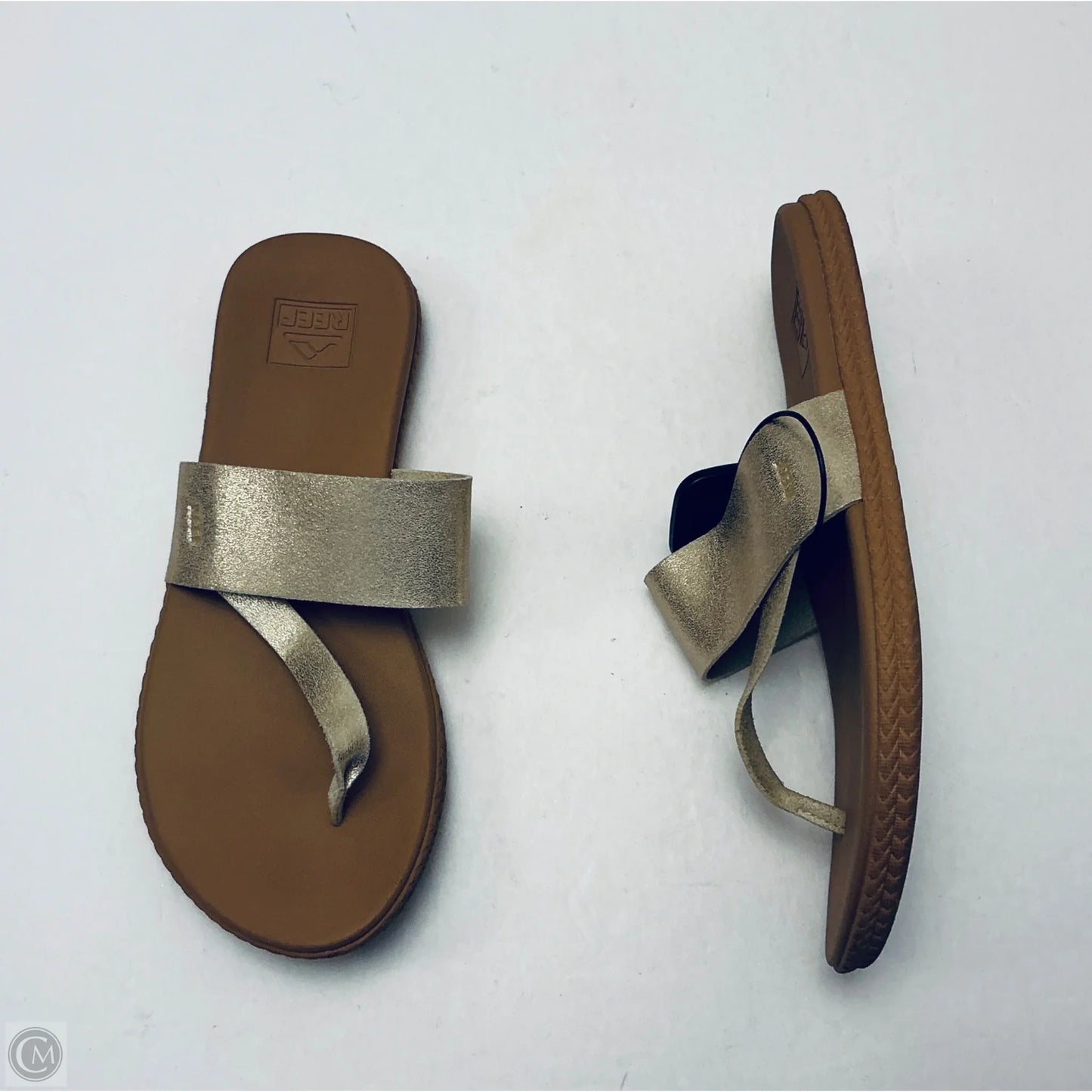 Sandals Flip Flops By Reef In Gold, Size: 9