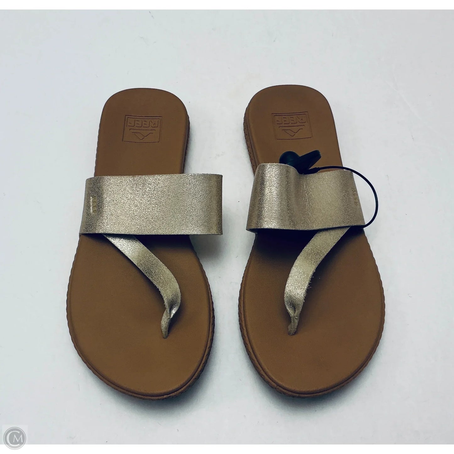 Sandals Flip Flops By Reef In Gold, Size: 9