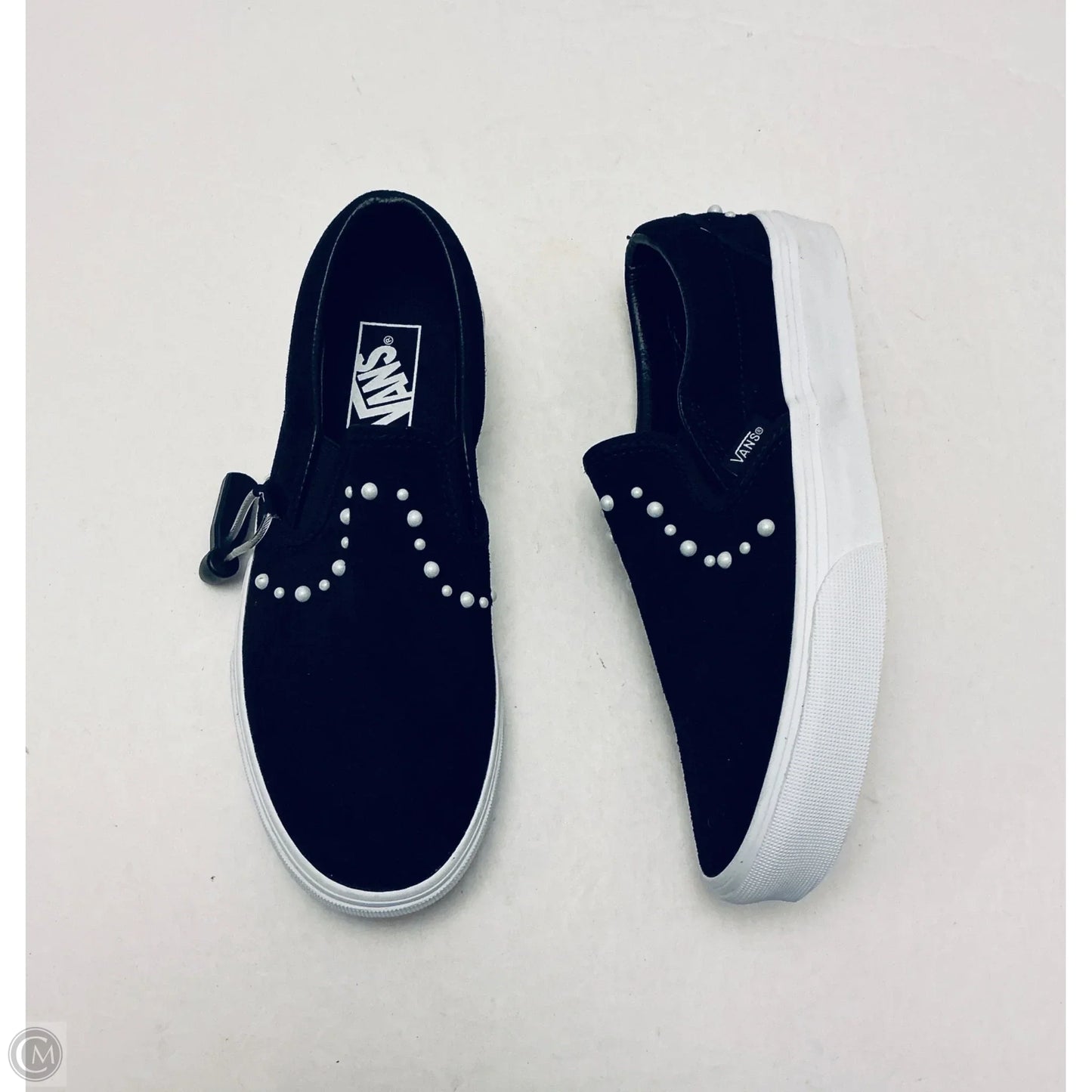 Shoes Flats By Vans In Black, Size: 8