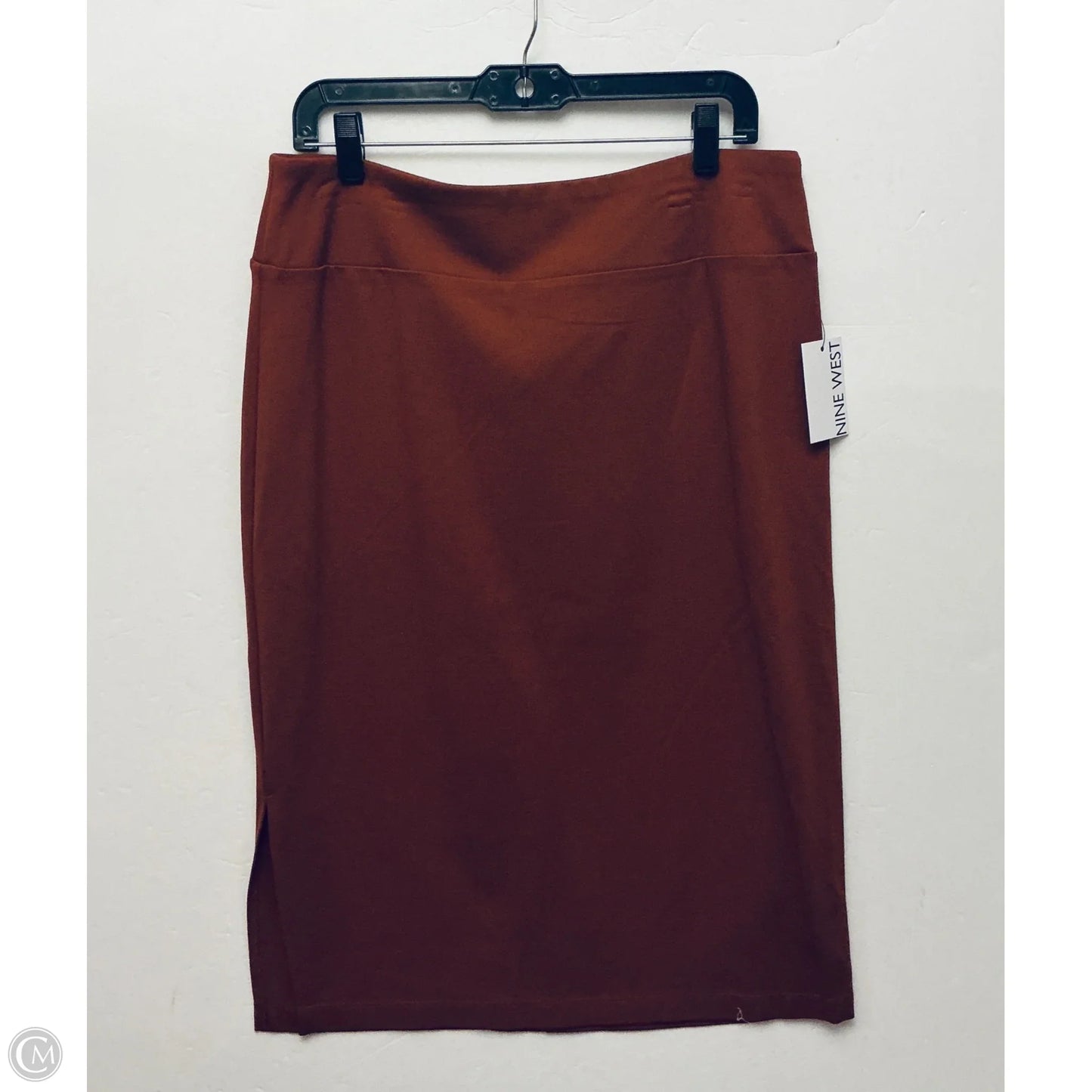 Skirt Midi By Nine West In Orange, Size: L