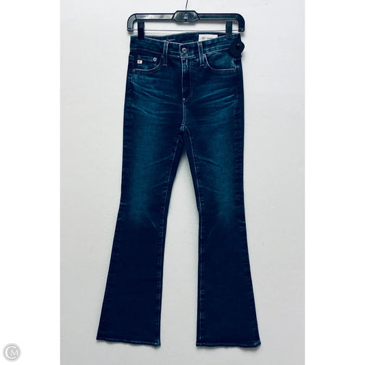 Jeans Boot Cut By Ag Jeans In Blue Denim, Size: 0